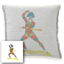 "Agnes Sorel as the Madonna" 50cm x 50cm Fringed Cotton/Poly Cushion Cover