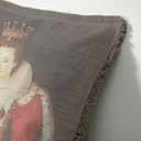 "Agnes Sorel as the Madonna" 50cm x 50cm Fringed Cotton/Poly Cushion Cover