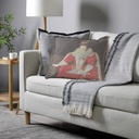 "Agnes Sorel as the Madonna" 50cm x 50cm Fringed Cotton/Poly Cushion Cover