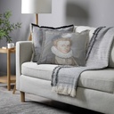 "Agnes Sorel as the Madonna" 50cm x 50cm Fringed Cotton/Poly Cushion Cover