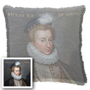 "Agnes Sorel as the Madonna" 50cm x 50cm Fringed Cotton/Poly Cushion Cover