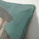 "Agnes Sorel as the Madonna" 50cm x 50cm Fringed Cotton/Poly Cushion Cover