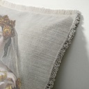 "Elizabeth of York" 50cm x 50cm Fringed Cotton/Poly Cushion Cover