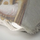 "Elizabeth of York" 50cm x 50cm Fringed Cotton/Poly Cushion Cover