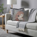 "Elizabeth of York" 50cm x 50cm Fringed Cotton/Poly Cushion Cover