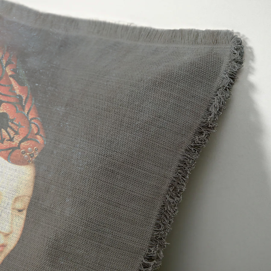"Elizabeth of York" 50cm x 50cm Fringed Cotton/Poly Cushion Cover