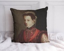 "Isabelle de Valois" 40cm x 40cm Faux Leather Cushion Cover