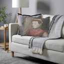 "Elizabeth of York" 50cm x 50cm Fringed Cotton/Poly Cushion Cover
