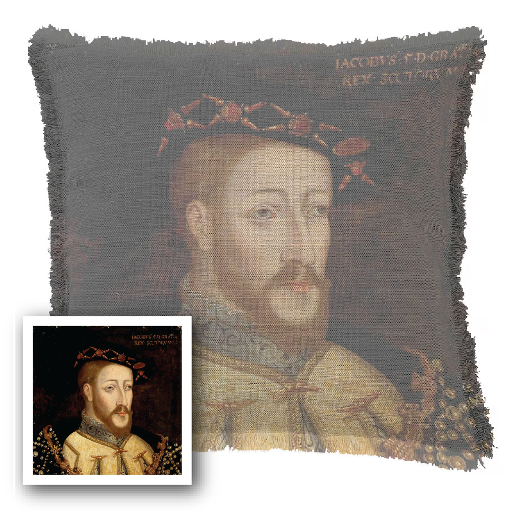 "Elizabeth of York" 50cm x 50cm Fringed Cotton/Poly Cushion Cover