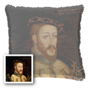 "Elizabeth of York" 50cm x 50cm Fringed Cotton/Poly Cushion Cover