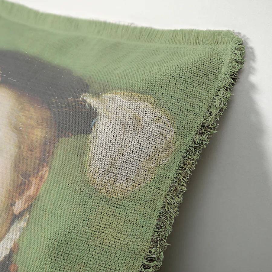 "Elizabeth of York" 50cm x 50cm Fringed Cotton/Poly Cushion Cover