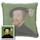 "Elizabeth of York" 50cm x 50cm Fringed Cotton/Poly Cushion Cover