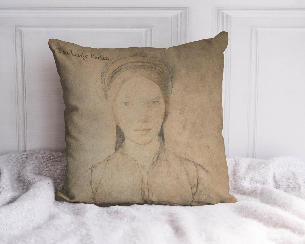 "Jane Parker, Jane Boleyn, Lady Jane Rocheford" 40cm x 40cm Faux Leather Cushion Cover