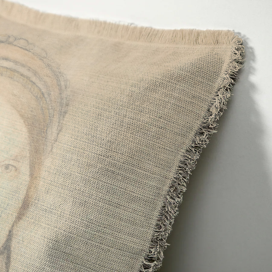 "Elizabeth of York" 50cm x 50cm Fringed Cotton/Poly Cushion Cover