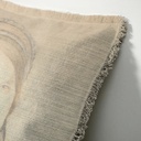 "Elizabeth of York" 50cm x 50cm Fringed Cotton/Poly Cushion Cover