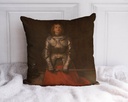 "Joan of Arc (Jeanne d'Arc)" by John Everett Millais 40cm x 40cm Faux Leather Cushion Cover