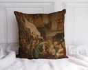 "Joan of Arc (Jeanne d'Arc) Entering Orleans" 40cm x 40cm Faux Leather Cushion Cover