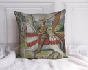"Joan of Arc (Jeanne d'Arc) Medieval" 40cm x 40cm Faux Leather Cushion Cover