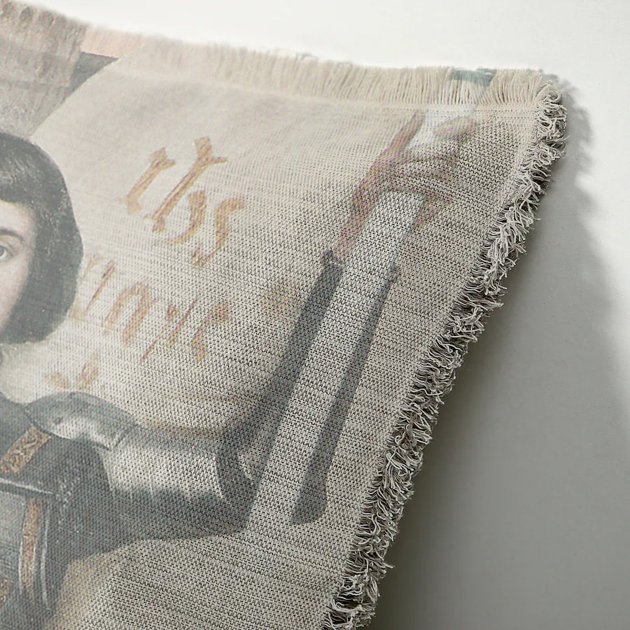 "Elizabeth of York" 50cm x 50cm Fringed Cotton/Poly Cushion Cover