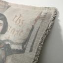 "Elizabeth of York" 50cm x 50cm Fringed Cotton/Poly Cushion Cover