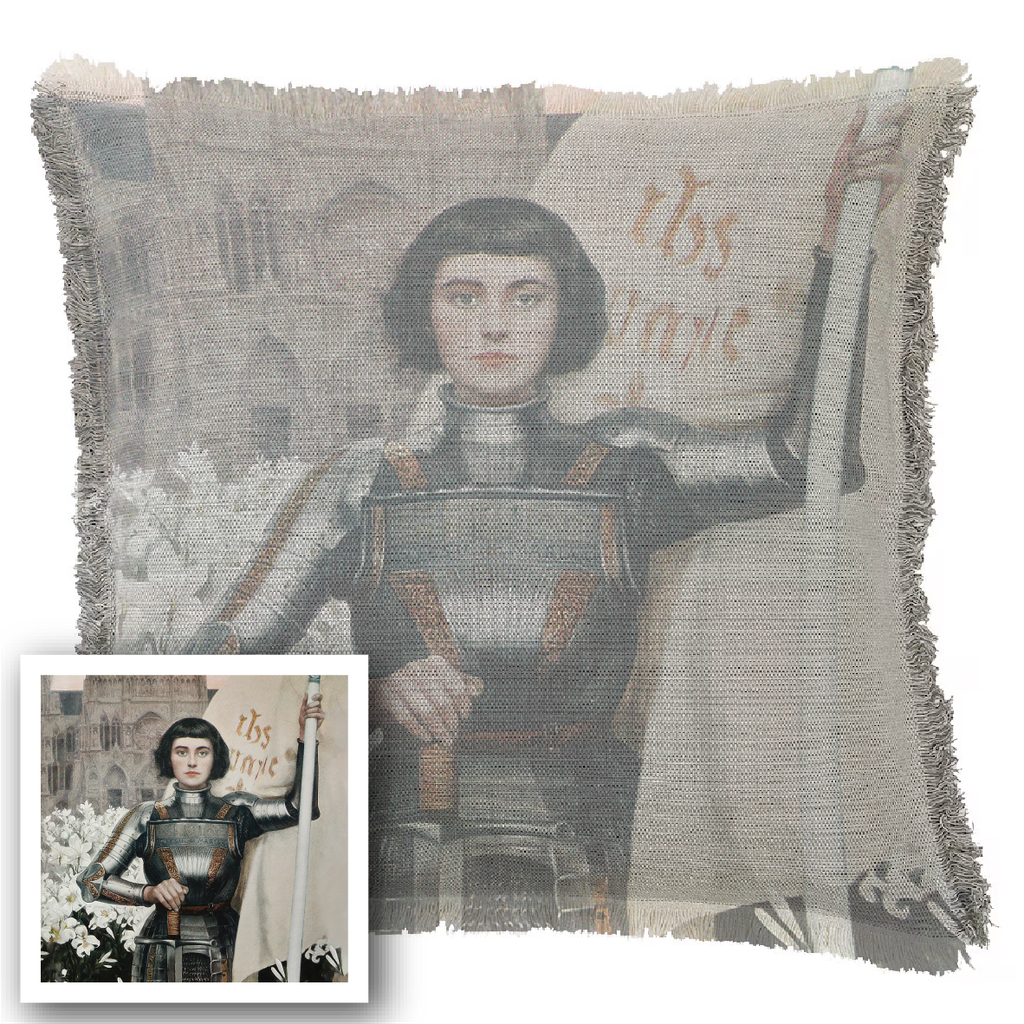 "Elizabeth of York" 50cm x 50cm Fringed Cotton/Poly Cushion Cover