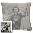 "Elizabeth of York" 50cm x 50cm Fringed Cotton/Poly Cushion Cover