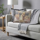 "Elizabeth of York" 50cm x 50cm Fringed Cotton/Poly Cushion Cover