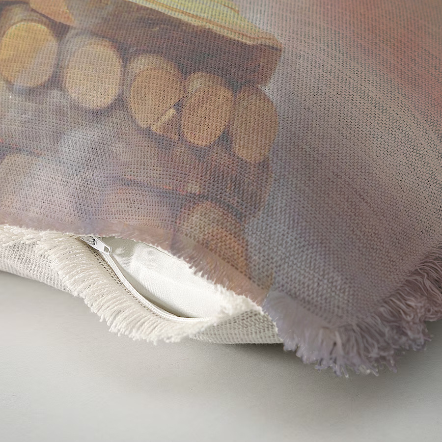 "Elizabeth of York" 50cm x 50cm Fringed Cotton/Poly Cushion Cover