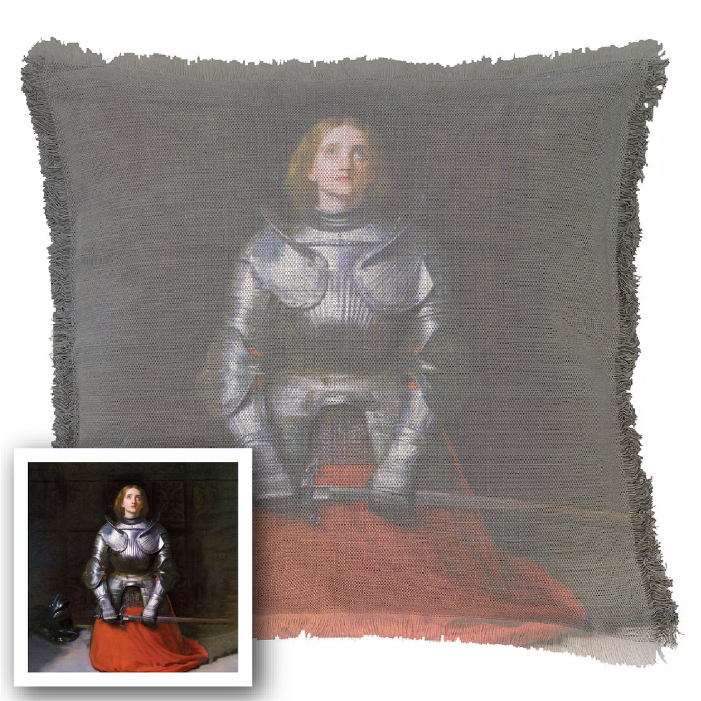 "Elizabeth of York" 50cm x 50cm Fringed Cotton/Poly Cushion Cover