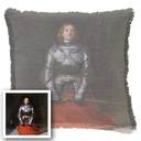 "Elizabeth of York" 50cm x 50cm Fringed Cotton/Poly Cushion Cover