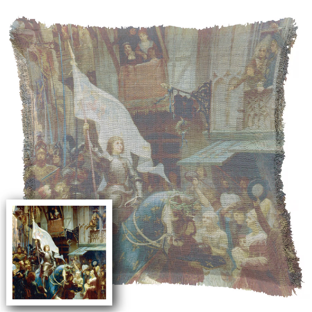 "Elizabeth of York" 50cm x 50cm Fringed Cotton/Poly Cushion Cover
