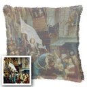 "Elizabeth of York" 50cm x 50cm Fringed Cotton/Poly Cushion Cover