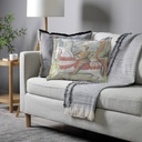 "Elizabeth of York" 50cm x 50cm Fringed Cotton/Poly Cushion Cover