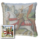 "Elizabeth of York" 50cm x 50cm Fringed Cotton/Poly Cushion Cover