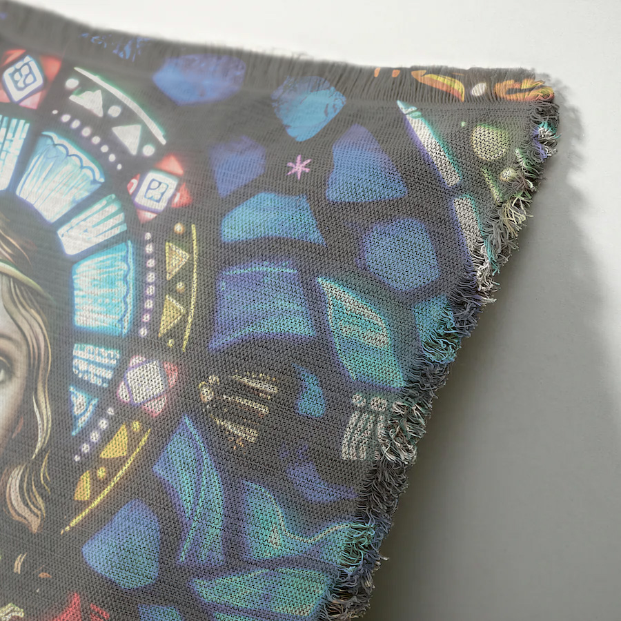 "Elizabeth of York" 50cm x 50cm Fringed Cotton/Poly Cushion Cover