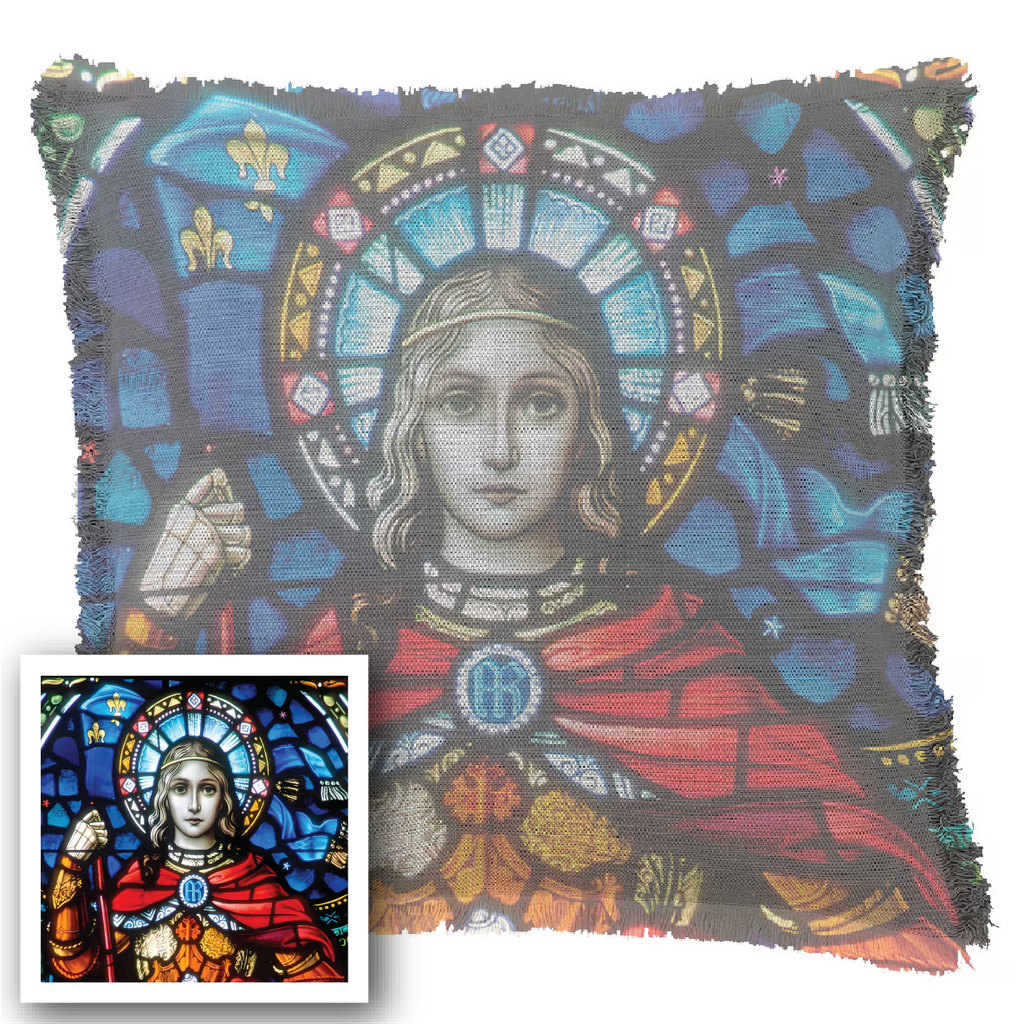 "Elizabeth of York" 50cm x 50cm Fringed Cotton/Poly Cushion Cover