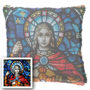 "Elizabeth of York" 50cm x 50cm Fringed Cotton/Poly Cushion Cover