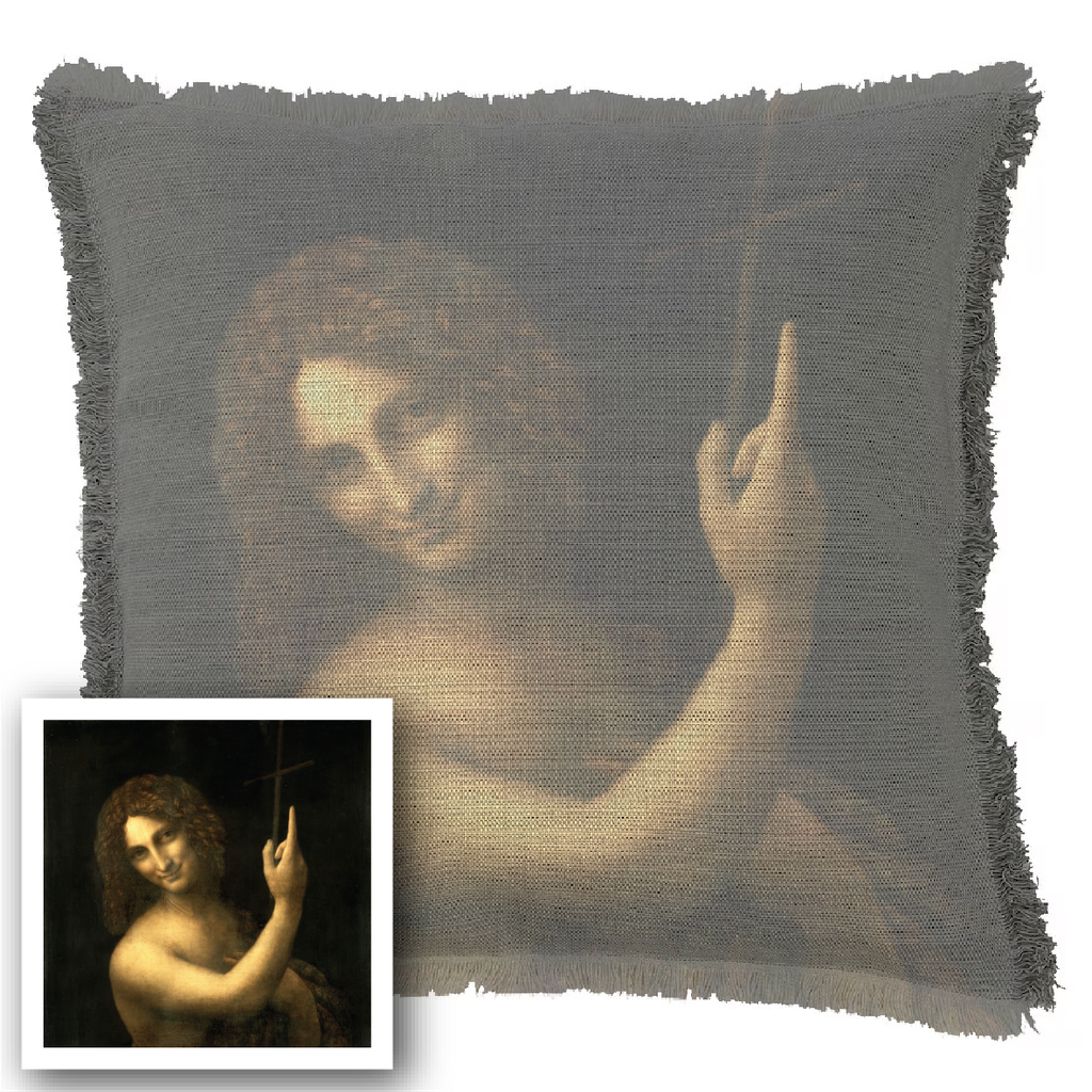 "Elizabeth of York" 50cm x 50cm Fringed Cotton/Poly Cushion Cover