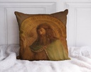 "John the Baptist from the Ghent Alterpiece" 40cm x 40cm Faux Leather Cushion Cover