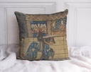 "Jousting" 40cm x 40cm Faux Leather Cushion Cover