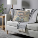 "Elizabeth of York" 50cm x 50cm Fringed Cotton/Poly Cushion Cover