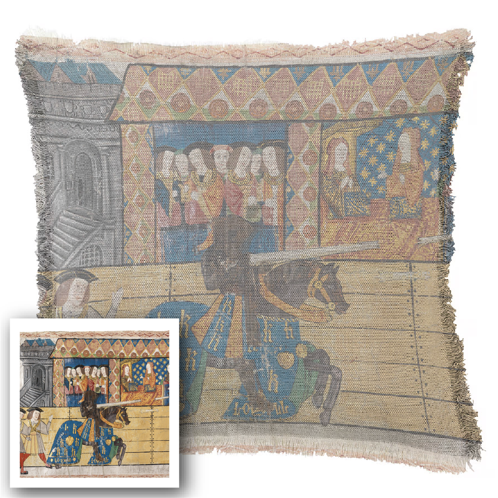 "Elizabeth of York" 50cm x 50cm Fringed Cotton/Poly Cushion Cover