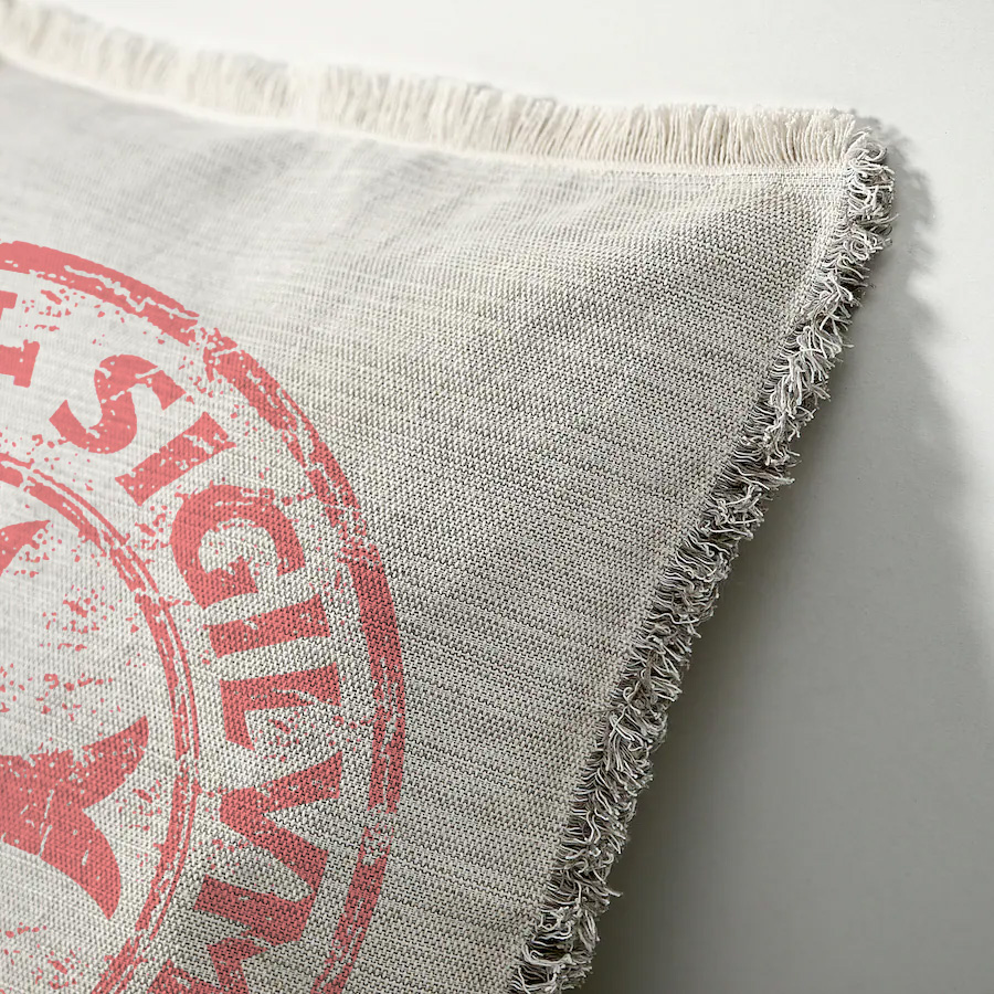 "Elizabeth of York" 50cm x 50cm Fringed Cotton/Poly Cushion Cover