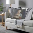 "Elizabeth of York" 50cm x 50cm Fringed Cotton/Poly Cushion Cover