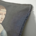 "Elizabeth of York" 50cm x 50cm Fringed Cotton/Poly Cushion Cover