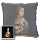 "Elizabeth of York" 50cm x 50cm Fringed Cotton/Poly Cushion Cover