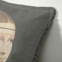 "Elizabeth of York" 50cm x 50cm Fringed Cotton/Poly Cushion Cover