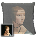 "Elizabeth of York" 50cm x 50cm Fringed Cotton/Poly Cushion Cover