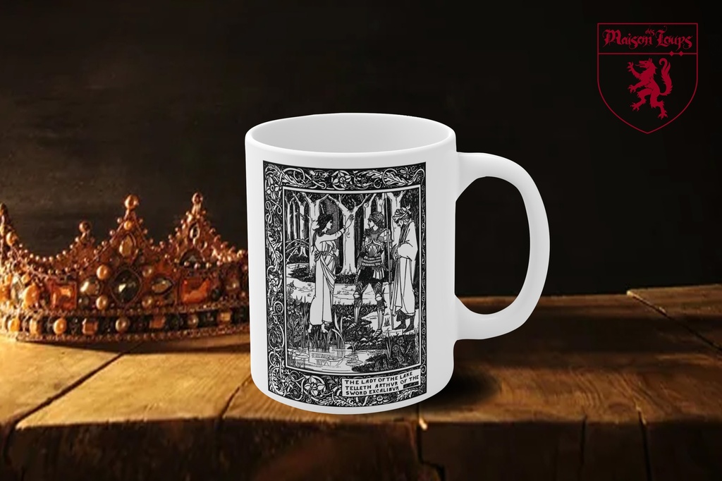 "Lady of the Lake from Morte d'Arthur (1893)" by Aubrey Beardsley Mug