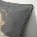 "Elizabeth of York" 50cm x 50cm Fringed Cotton/Poly Cushion Cover
